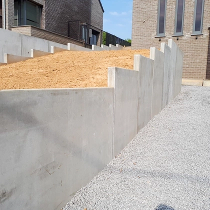  CLF10GS KEERWANDEN, tuinaanleg, betonnen keerwanden, architecten, CBS Beton, infra, Prefab betonnen wanden 4