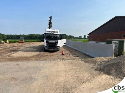 Bauprojekt, FahrsiloAnlage, Fertigelemente, Lagerung, Spelle