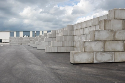Beton blokken, Modulobloc, lego blokken, recyclage, CBS Beton, betonnen muren 1