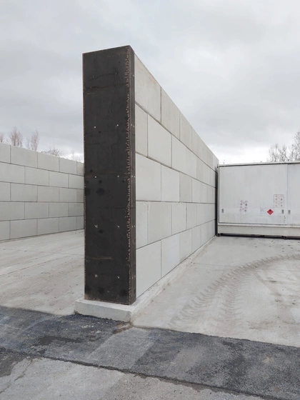 Modulobloc, betonnen blokken, keerwanden, recyclage, CBS Beton