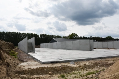 Sleufsilowanden, landbouw, beton wanden, Lembeke, L-wanden 5