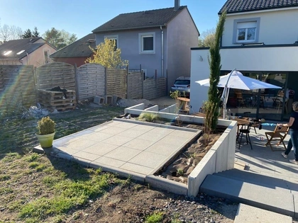 betonnen keerwanden, terras, CLF10GS, infra, villa, CBS Beton 1