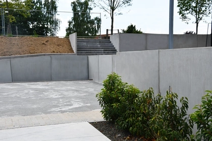 Keerwanden voor Padelpleinen 4