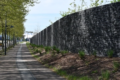 Keerwanden met print, Brabantmotief, CBS BEton, betonnen keerwanden