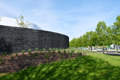 Keerwanden met print, Brabantmotief, CBS BEton, betonnen keerwanden