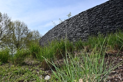 Keerwanden met print, Brabantmotief, CBS BEton, betonnen keerwanden