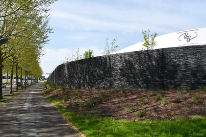 Keerwanden met print, Brabantmotief, CBS BEton, betonnen keerwanden