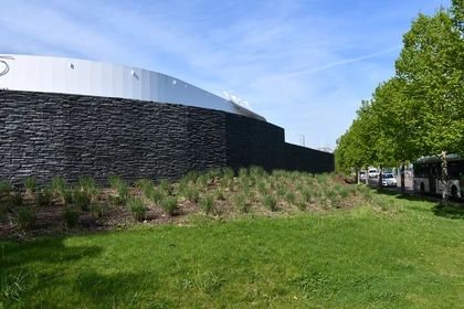 Keerwanden met print, Brabantmotief, CBS BEton, betonnen keerwanden