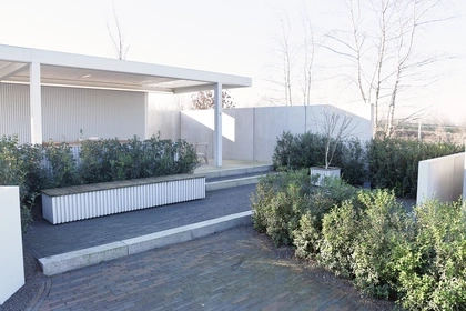 Keerwanden, Renson, CBS Beton, Tuinarchitectuur, betonnen wanden, murs de souténementt