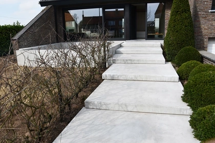 Keerwanden, Traptreden tuin, CLF10GS, CBS BETON, afbakening, betonwanden, murs de soutènement