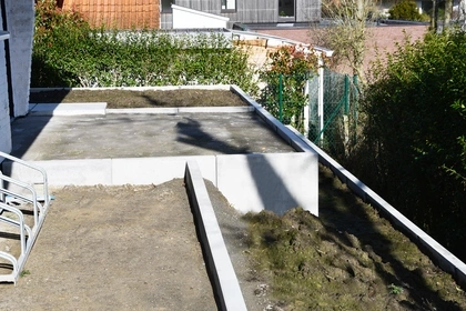 Terras, CLS10GS, keerwanden, CBS beton, Wielsbeke