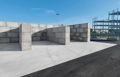 Modulobloc, betonnen blokken, keerwanden, recyclage, CBS Beton