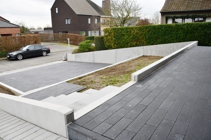 infra, parking, keerwanden, villa, betonnen wanden, achitectuur, Cbs Beton 