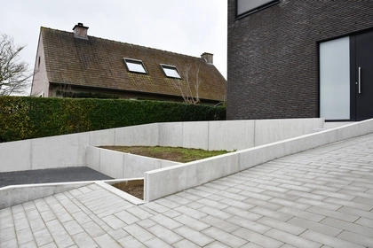 infra, parking, keerwanden, villa, betonnen wanden, achitectuur, Cbs Beton 
