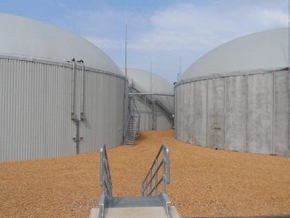 Opslagtanks, Ronde silo's, biogas, biogasinstallatie, CBS Beton