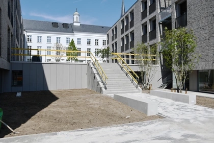#trappen #schuinewanden #infrastructure #architecture #keerwanden #bouwheren #grondwerk #beton #cbsbeton #wielsbeke #abdij