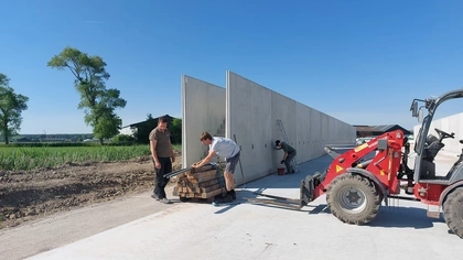 Sleufsilowanden, keerwanden, landbouw, beton, CBS beton Wielsbeke, Agriwanden