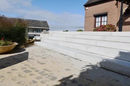 Traptreden, Balegem, CBS Beton, betonnen traptreden, keerwanden