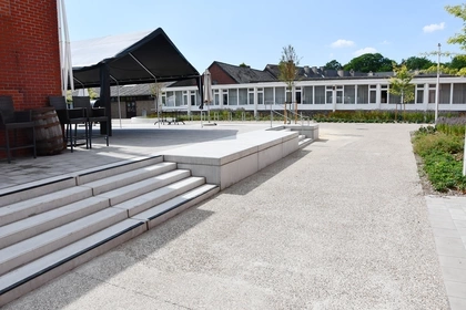 Traptreden, Pelt, CBS Beton, betonnen traptreden, keerwanden 1