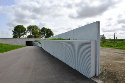 Voetgangerstunnel, structuurwanden, murs de soutènement, CBS Beton, keerwanden, beton