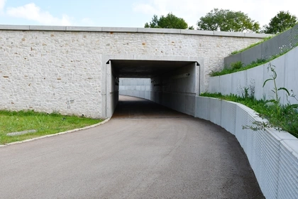 Voetgangerstunnel, structuurwanden, murs de soutènement, CBS Beton, keerwanden, beton 5