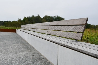 Zitbanken, CBS Beton, Betonnen banken, grondwerk, architectuur