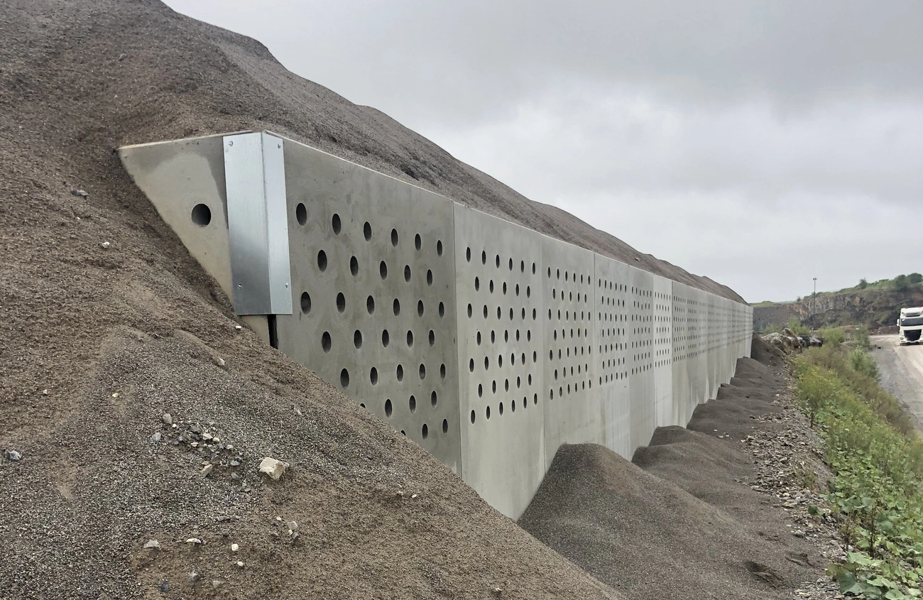 Betonnen wanden voor oeverzwaluwen