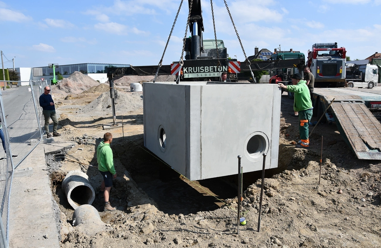 CBS BETON, UItstroomelement, Wielsbeke, Grondwerken