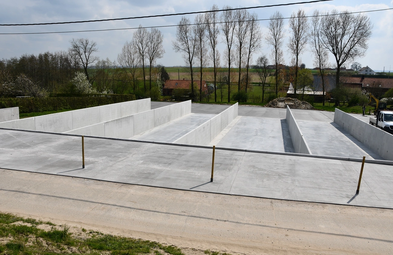 Keerwanden, Sleufsilo, CBS Beton, Murs Agri, murs de couloir