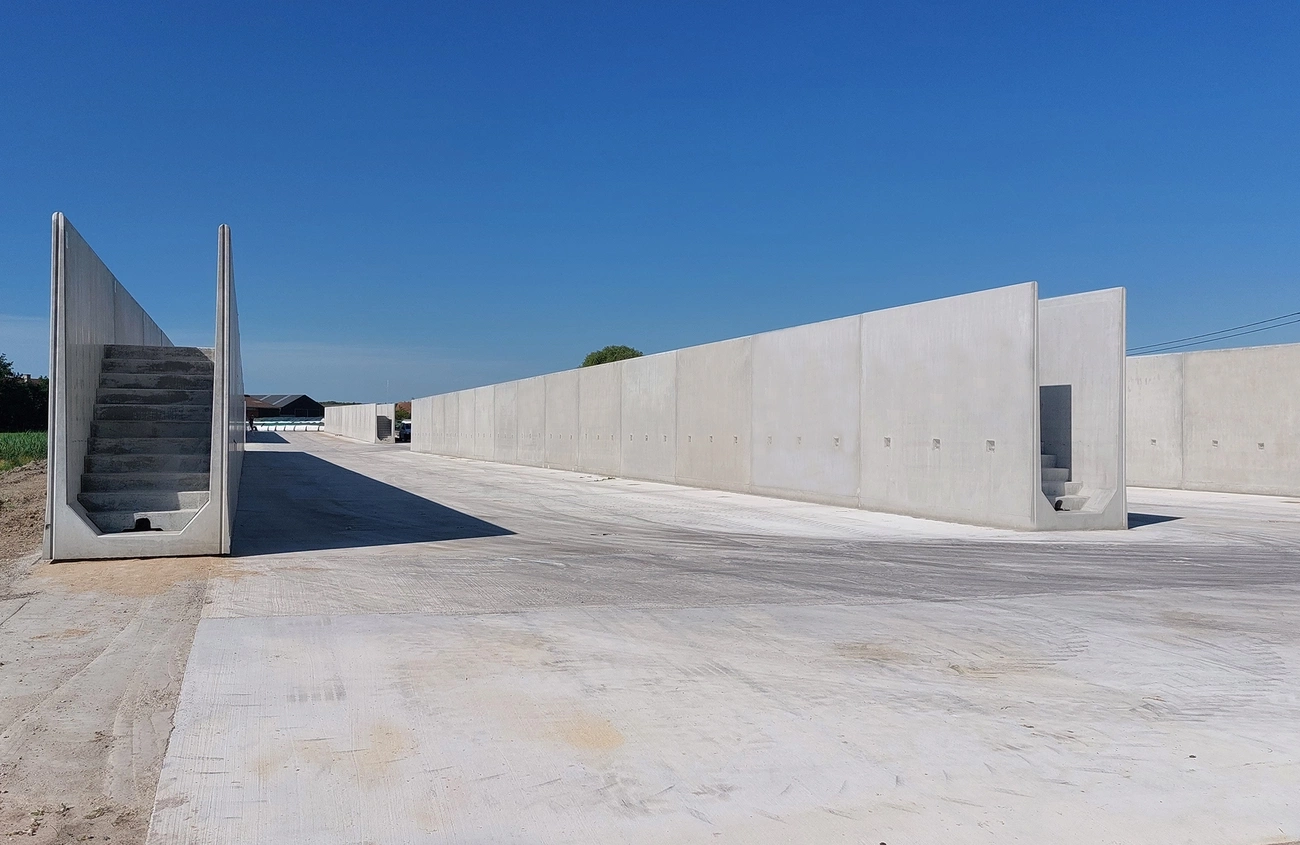 Sleufsilo, CBS Beton, Landbouw, keerwanden, Wielsbeke