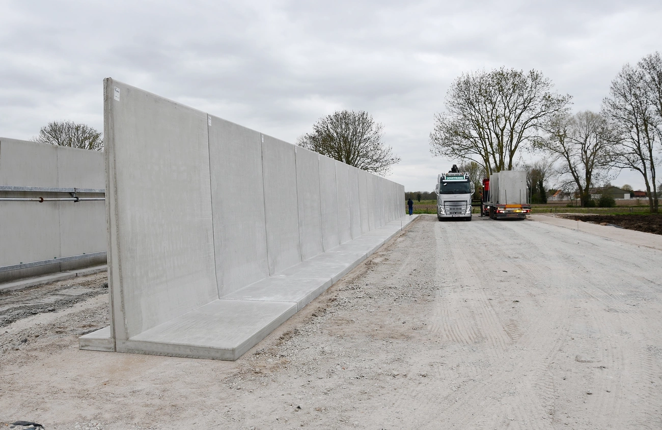 Sleufsilo, silo couloir, agri silo, Agriculture, CBS Beton, Aalter, l-Silowanden 