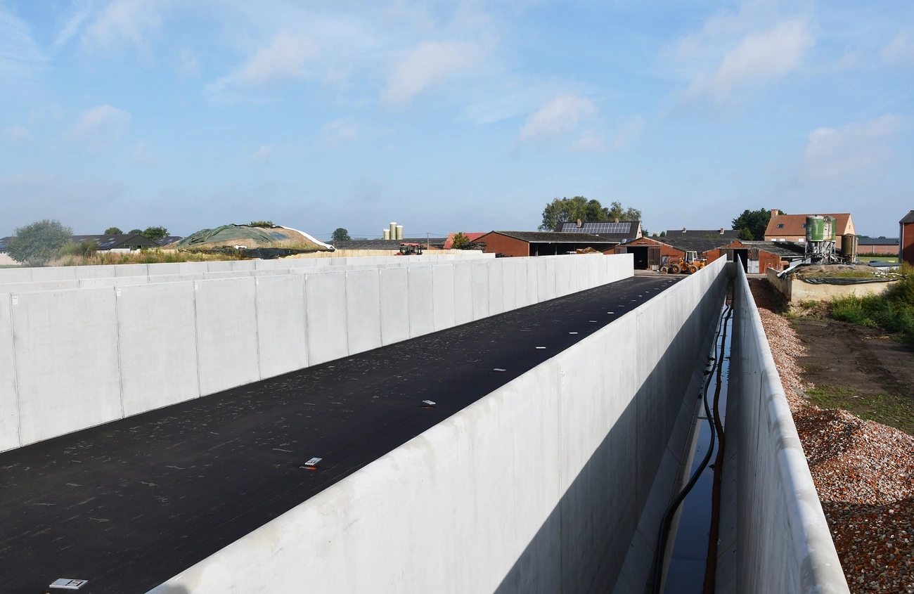 Sleufsilowanden, U-wanden, Keerwanden, Landbouw, opslag, CBS beton
