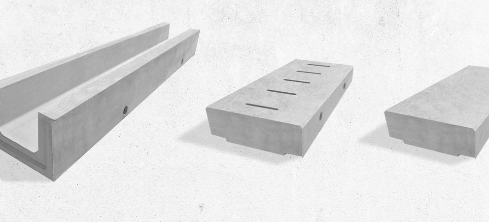 Kabelgoot, betonrooster en betondeksel