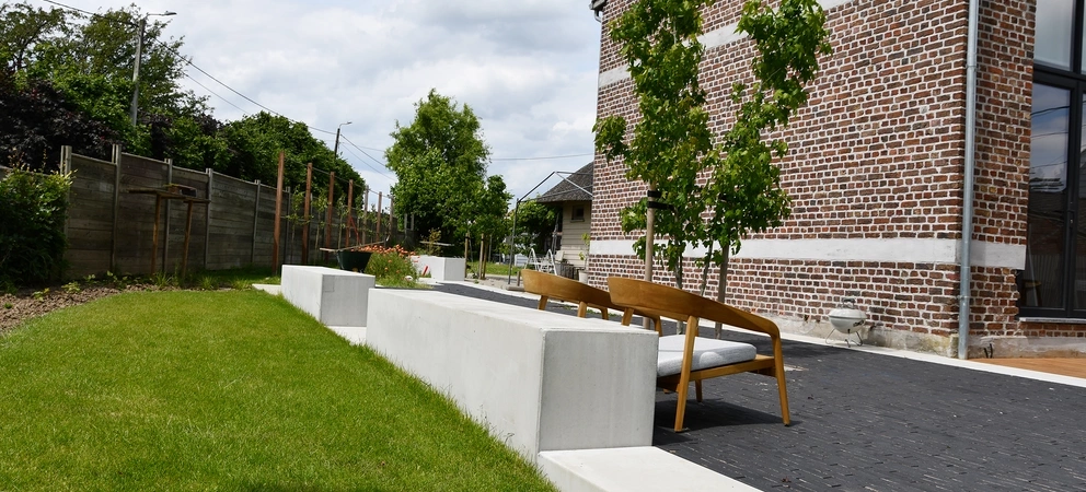 Zwembad, Picine, Keerwanden, murs de soutènement; L steine, L-wände