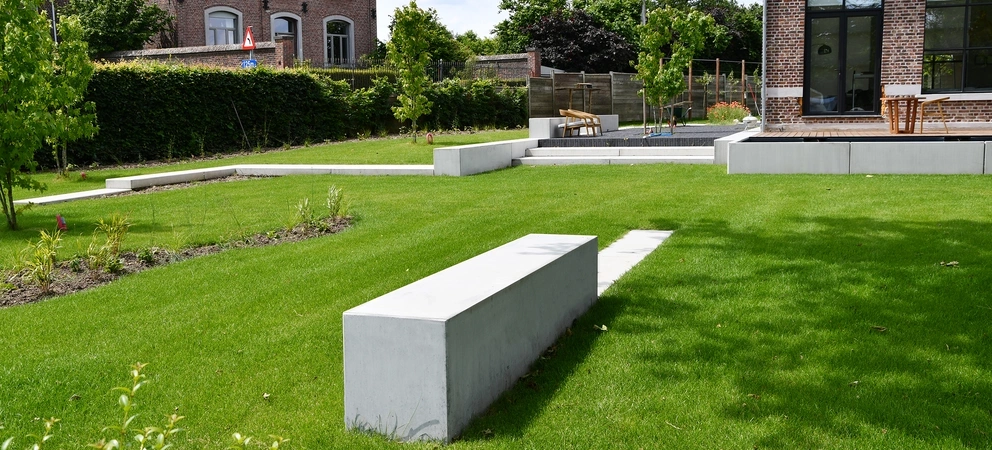 Zwembad, Picine, Keerwanden, murs de soutènement; L steine, L-wände