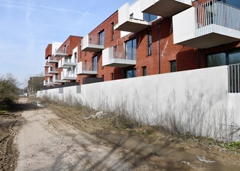 Keerwanden, betonnen keerwanden, CBS Beton, Wielsbeke, terassen, appartementen 