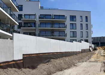 Appartementencomplex in Anderlecht, keerwanden, CBS Beton, infra