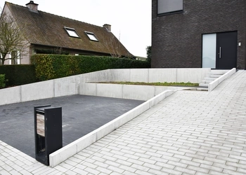 Villa Moen, Keerwanden parking Villa Moen, Keerwanden parking