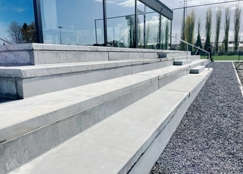 Traptreden, tribune, CBS beton, betonelementen, voetbaltribune Traptreden, tribune, CBS beton, betonelementen, voetbaltribune