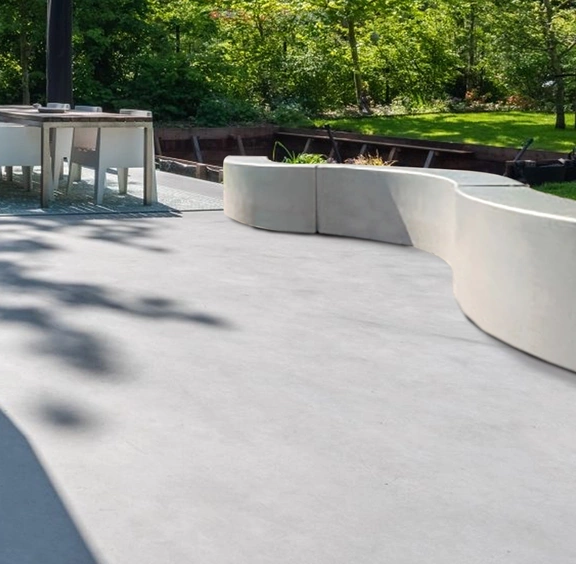 Half ronde zitbank, CBS Beton