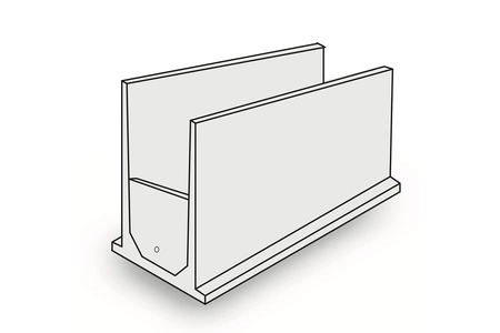 Agri U-wand kop-/eindmuur