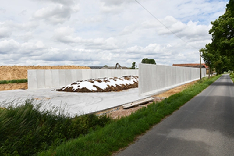 Sleufsilowanden, keerwanden, landbouw, beton, CBS beton Wielsbeke, Agriwanden